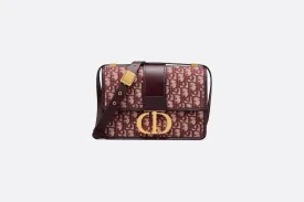 30 Montaigne Bag Burgundy Dior Oblique Jacquard