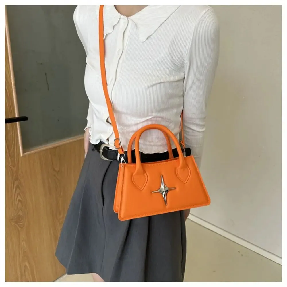 Amozae-Quadrangular Star Design Shoulder Bag PU Leather Crossbody Bag Small Sling Bag Women Girls Fashion Handbags Messenger Bag