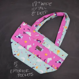 Barrel Tote Bag in Unicorn Costumes