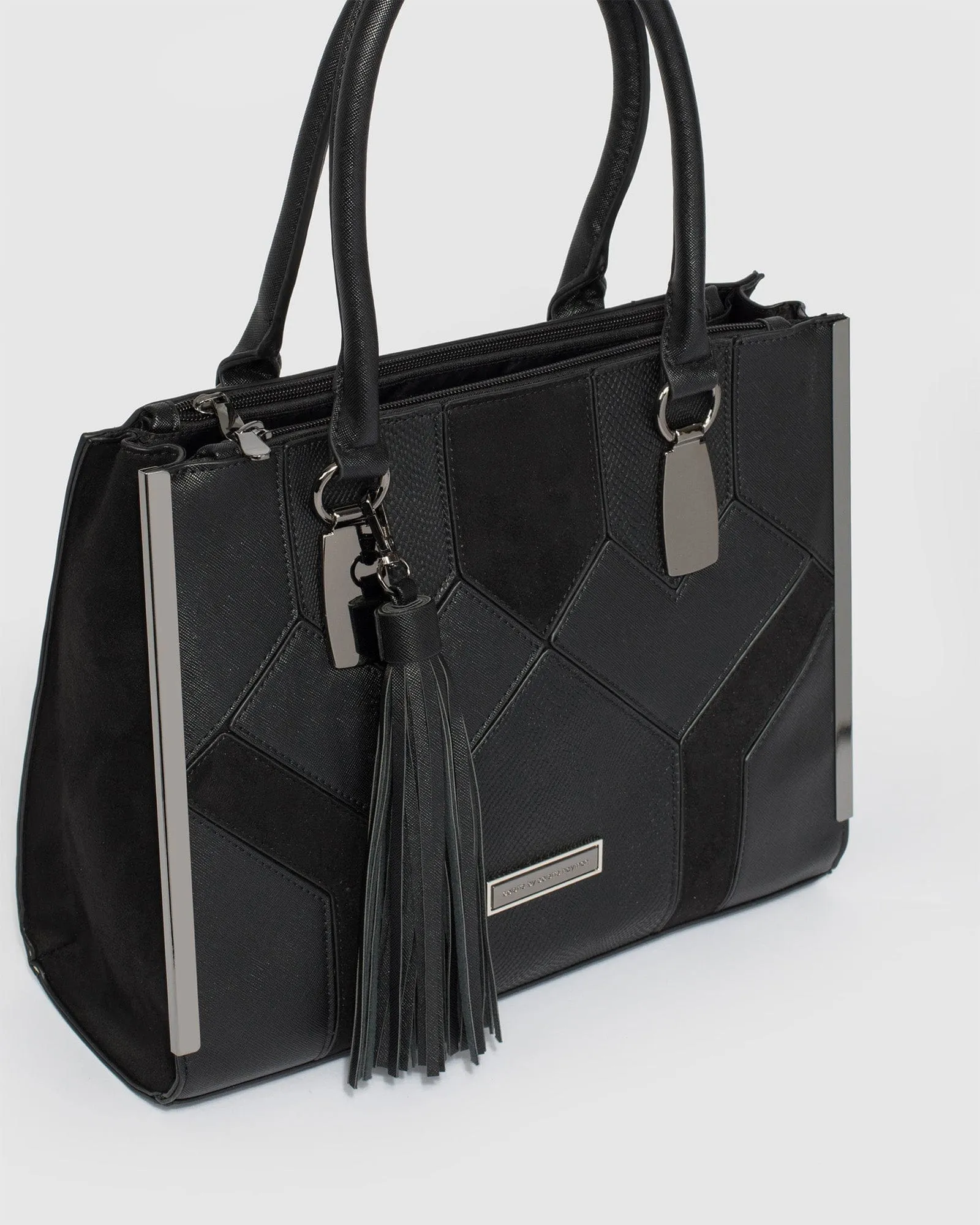 Black Adelisa Tassel Tote