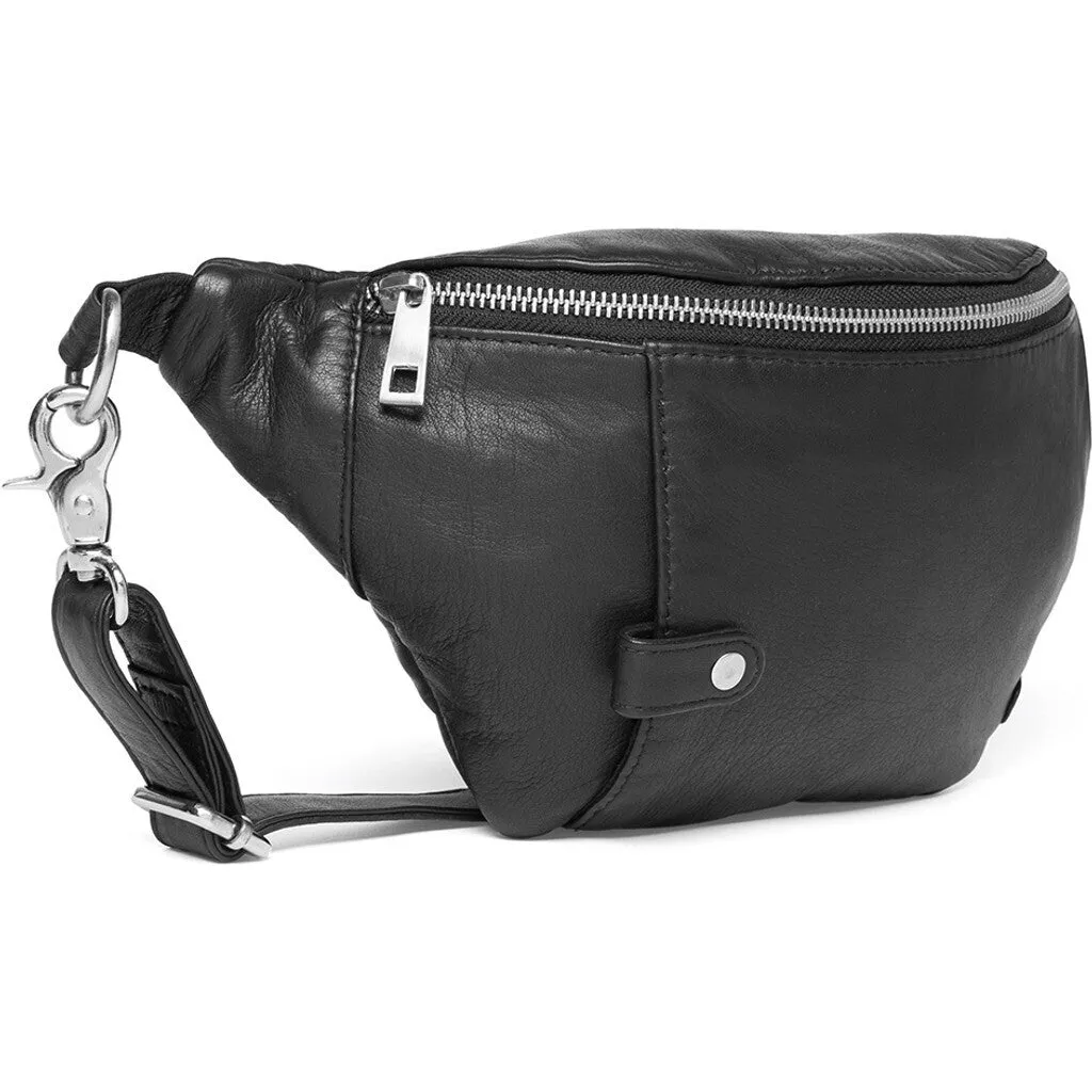 Bumbag in soft leather quality / 15814 - Black (Nero)