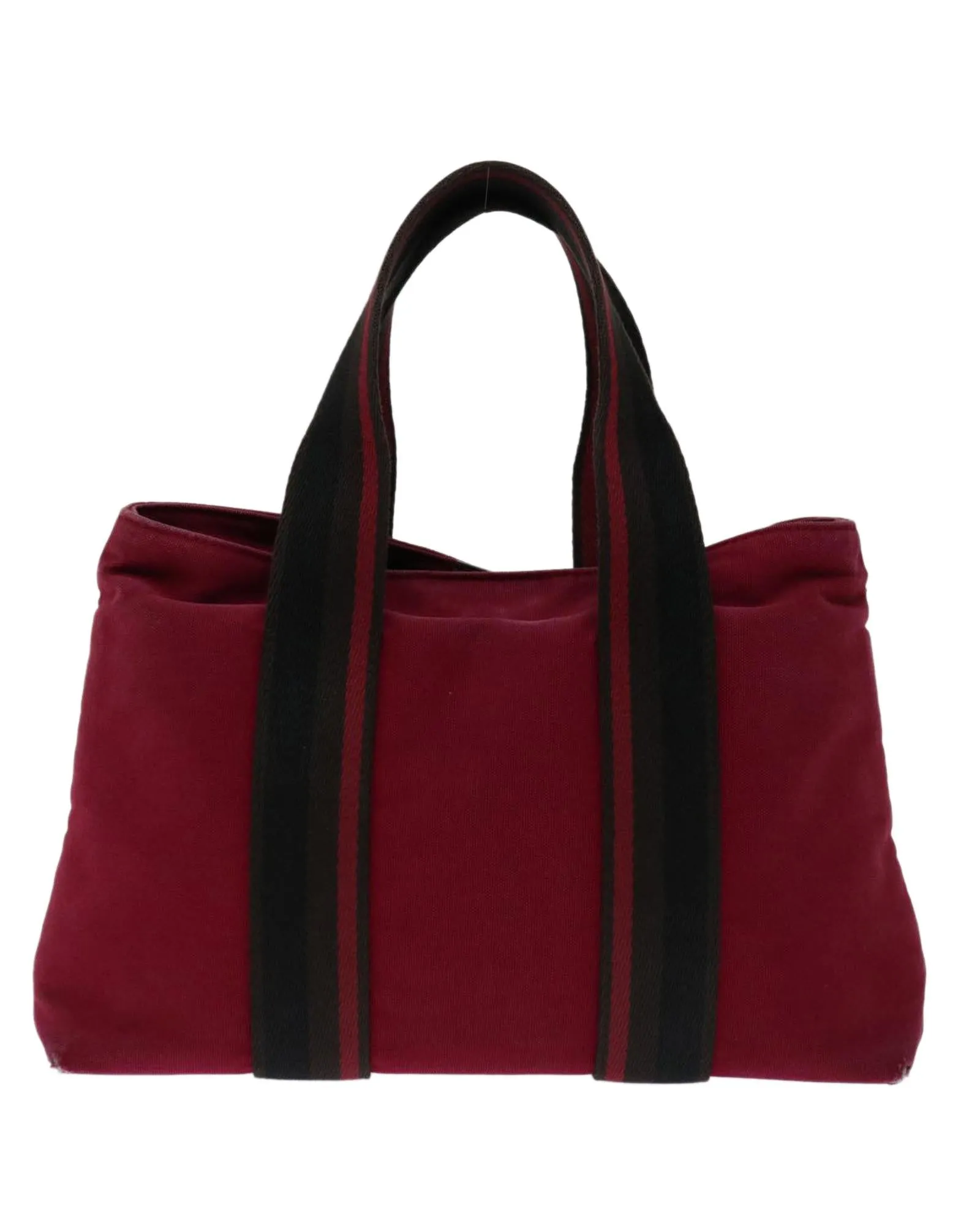 Canvas Red Tote Bag with Horizontal Design by Hermes