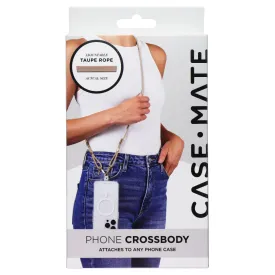 Case-Mate Adjustable Crossbody Lanyard for Any Phone Case - Taupe Rope