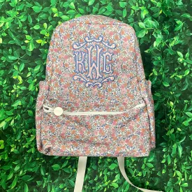 Coated Canvas Garden Floral Backpack