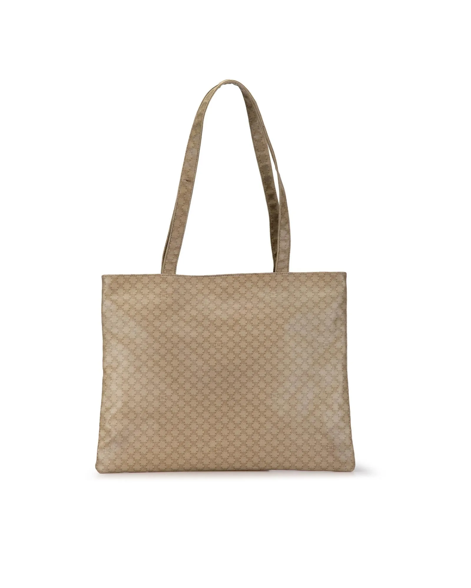 Coated Canvas Tote Bag with Front Zip Pocket