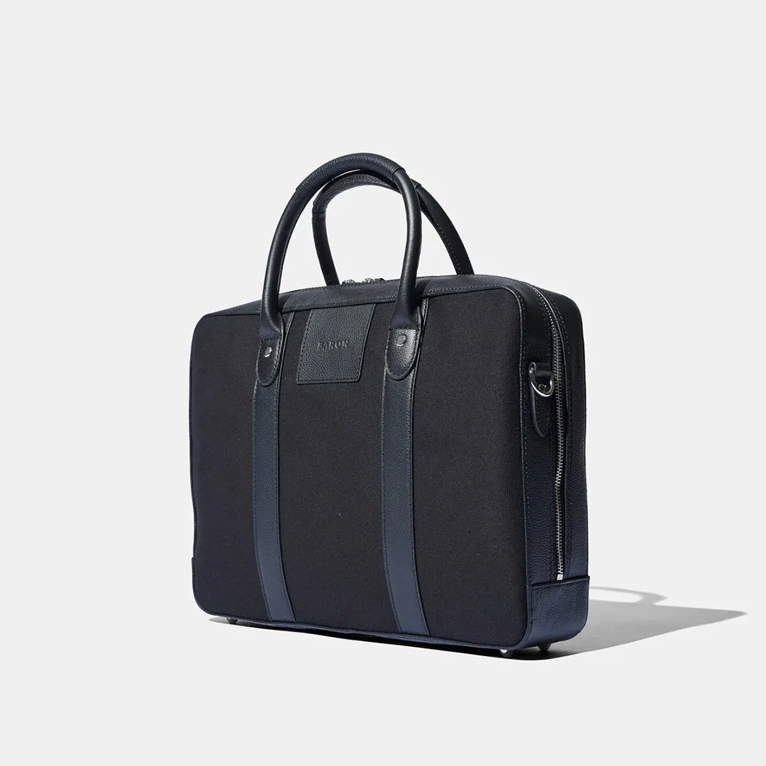 Computer Tote Black Canvas by Baron