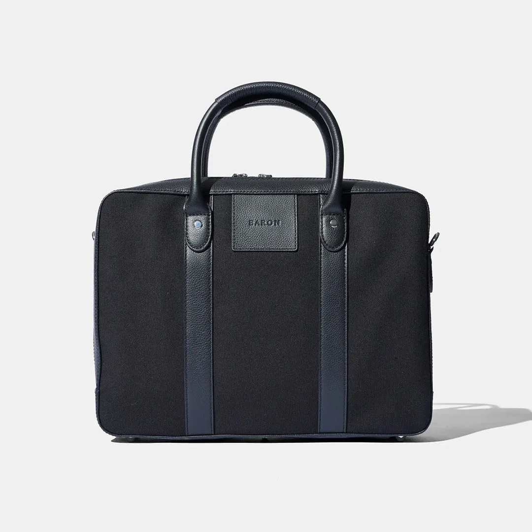 Computer Tote Black Canvas by Baron