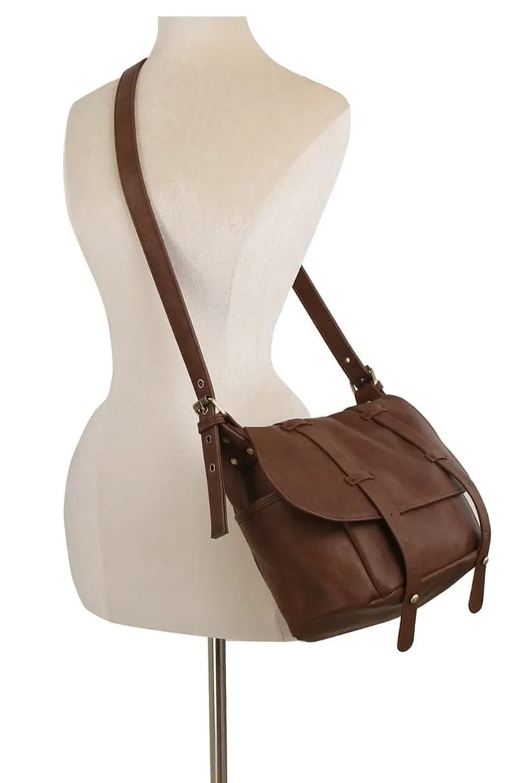 CP003 Freya Flapover Messenger Crossbody Bag