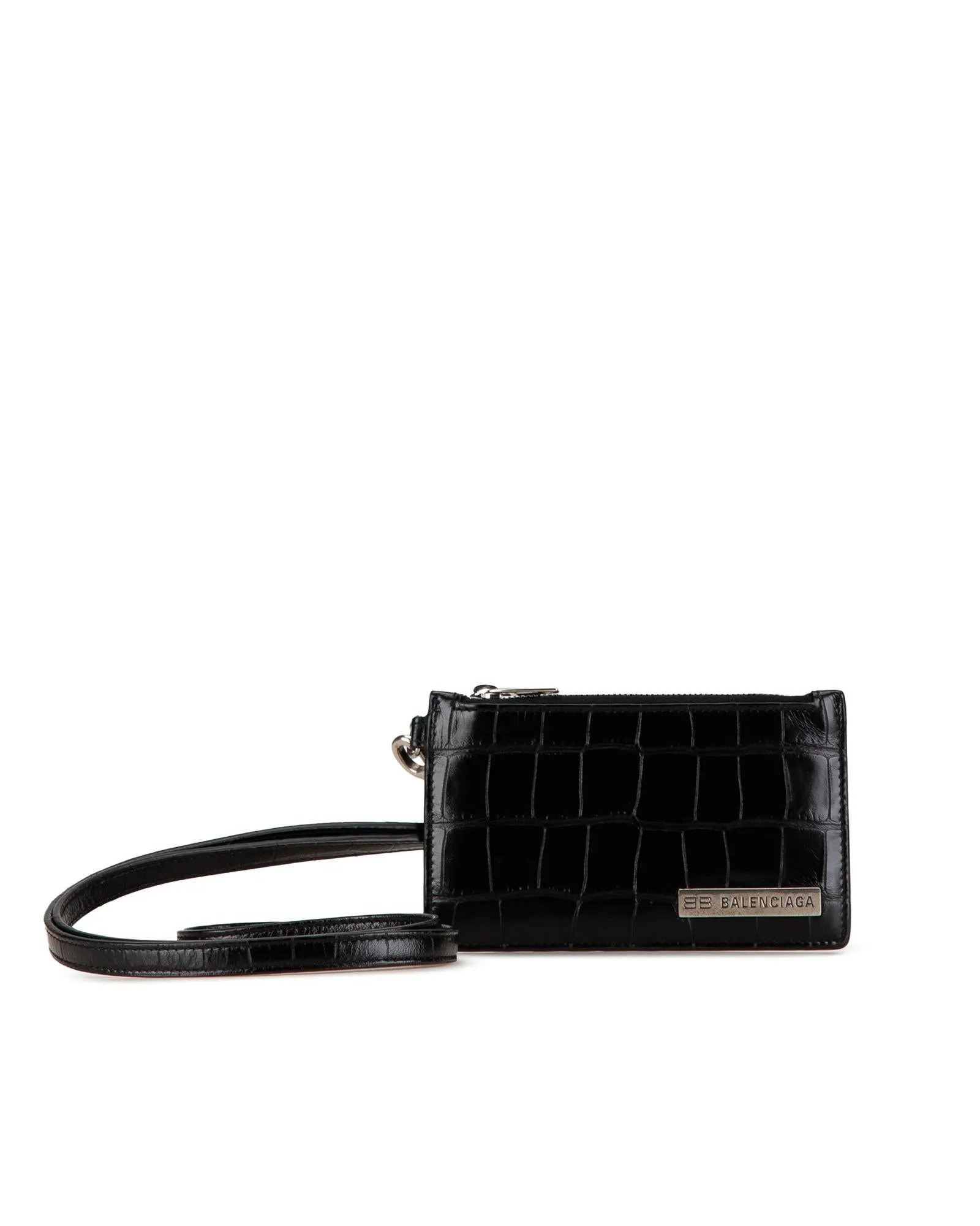 Embossed Leather Crossbody Bag with Card Slots