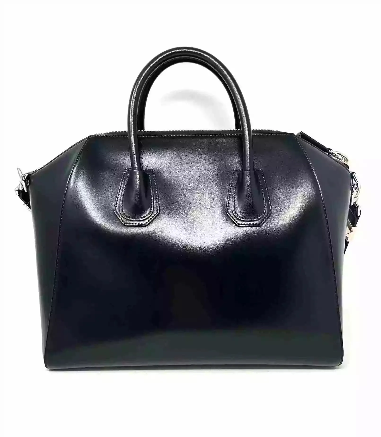 Givenchy Antigona Medium Shiny Black Leather Shoulder Bag/Handbag