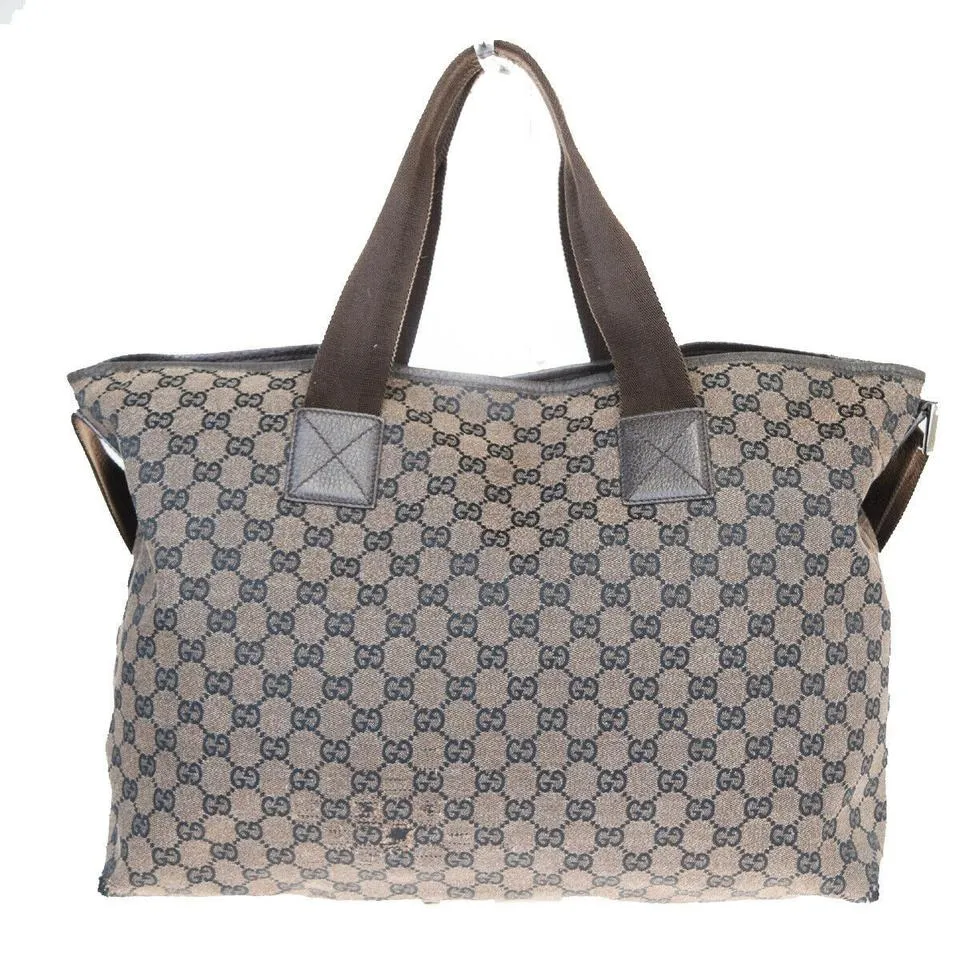 Gucci Bag Signature Large Top Handle Brown Gg Supreme Canvas Tote