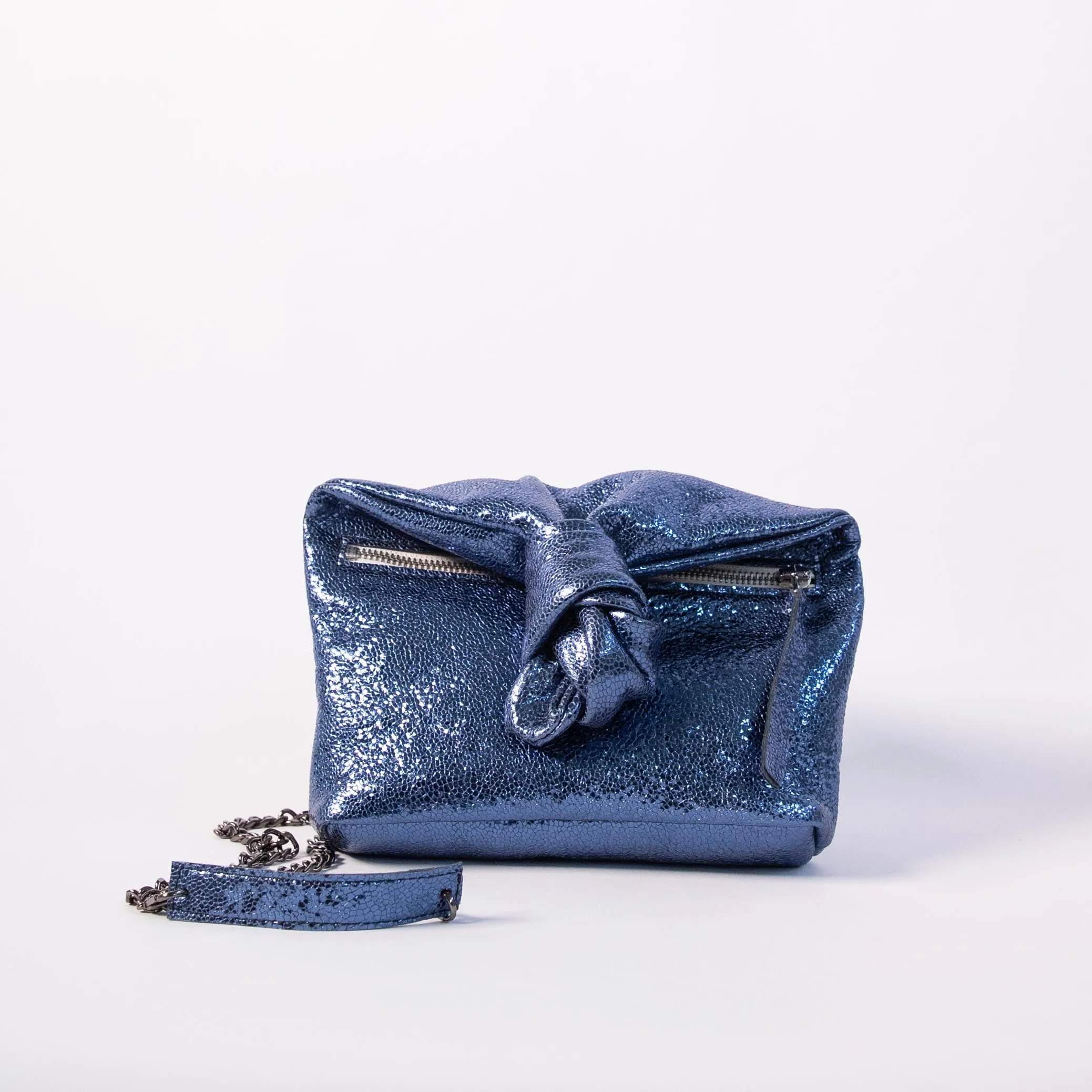 Harpers Emporium Knot Bag on Chain in Navy