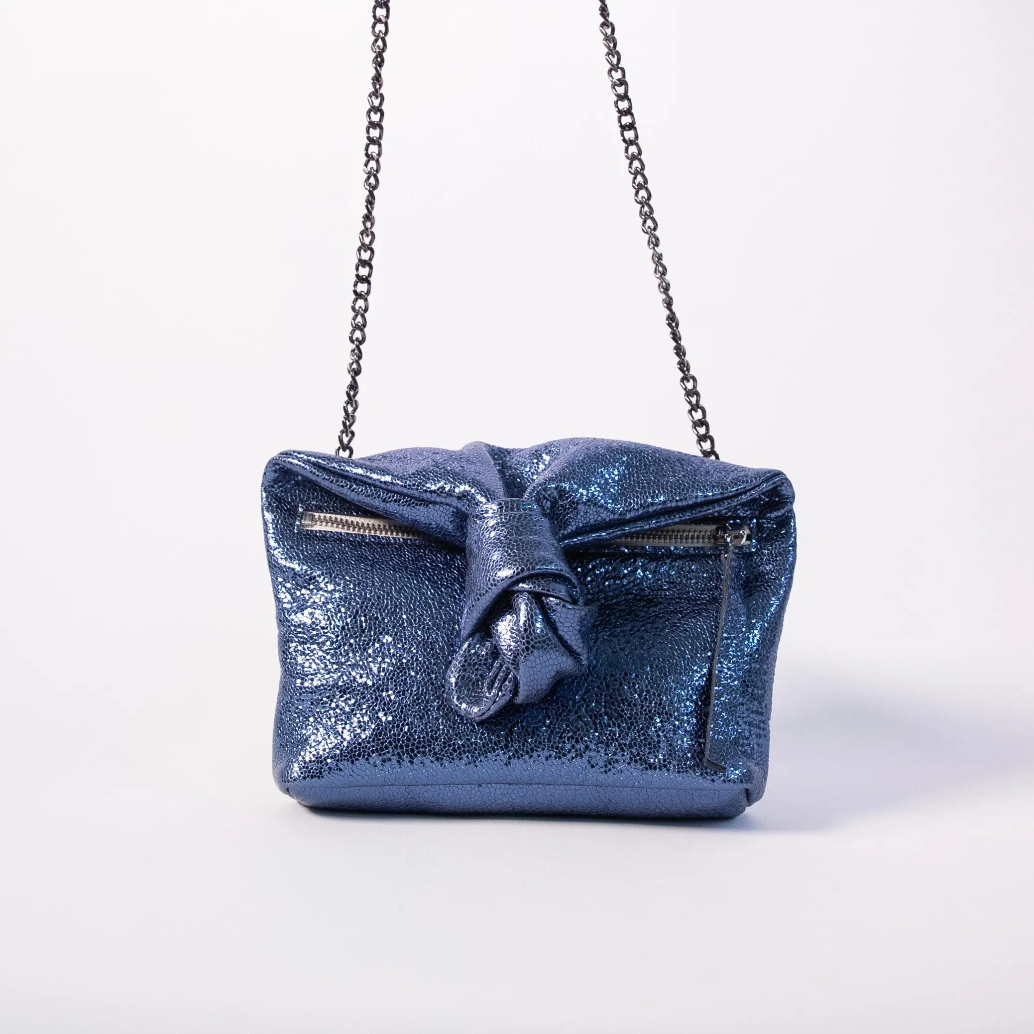 Harpers Emporium Knot Bag on Chain in Navy