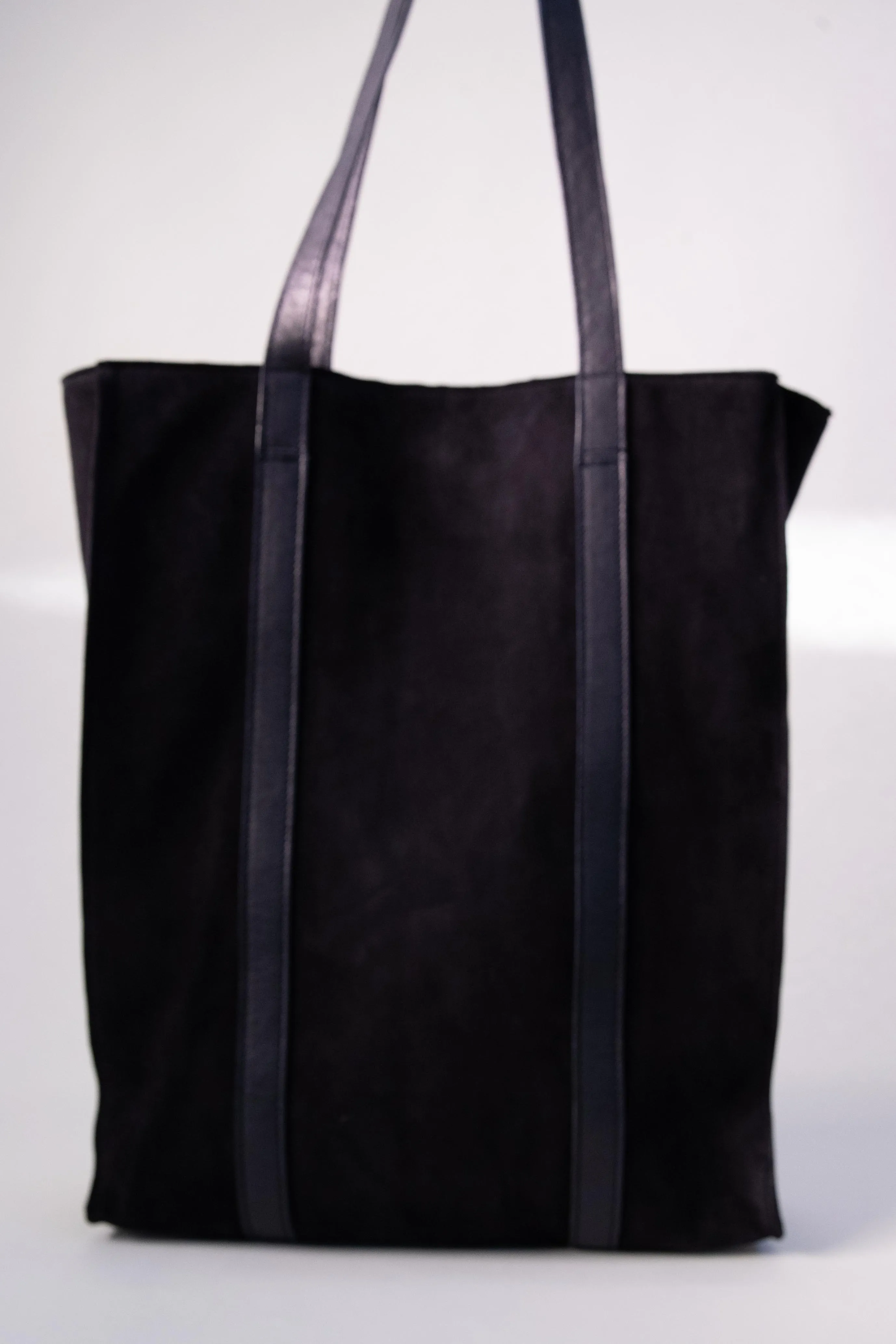 Harpers Emporium Never Full Tote in Navy Suede