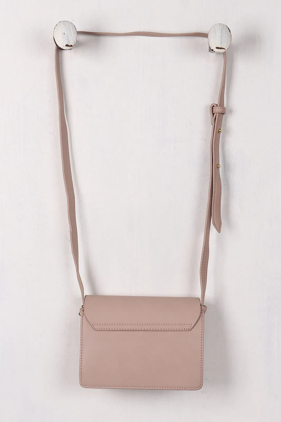 Hoop Accent Vegan Leather Crossbody Bag