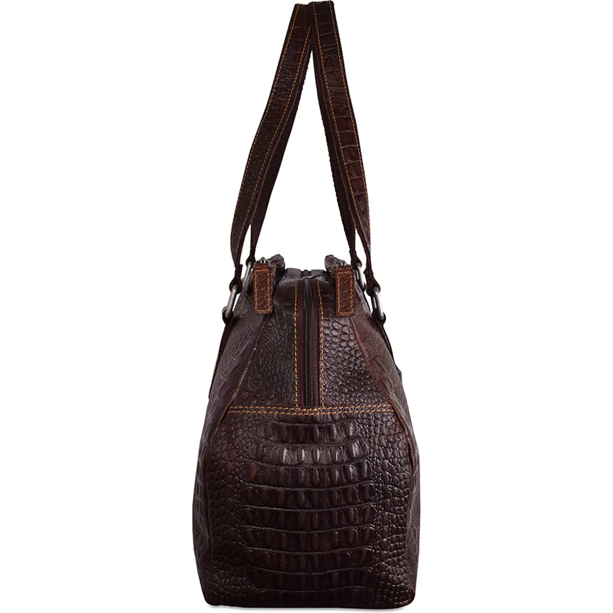 Jack Georges Hornback Croco Satchel Handbag HB815