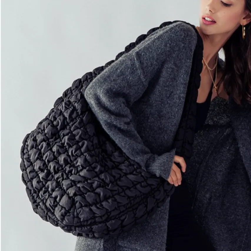 Kate Large Puff Quilted Shoulder Bag