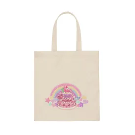 Kawaii Sparkle Cake Canvas Tote Bag