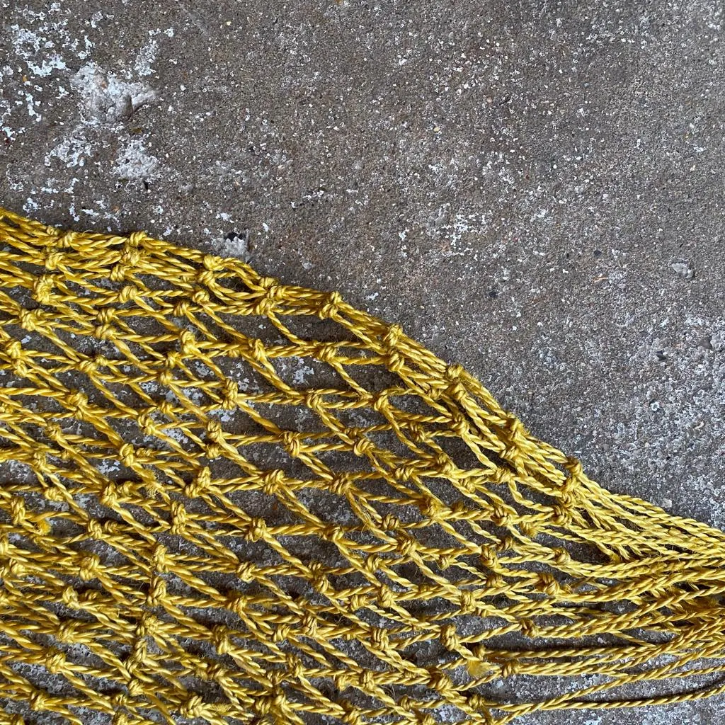 Large Macrame String Bag - Mustard