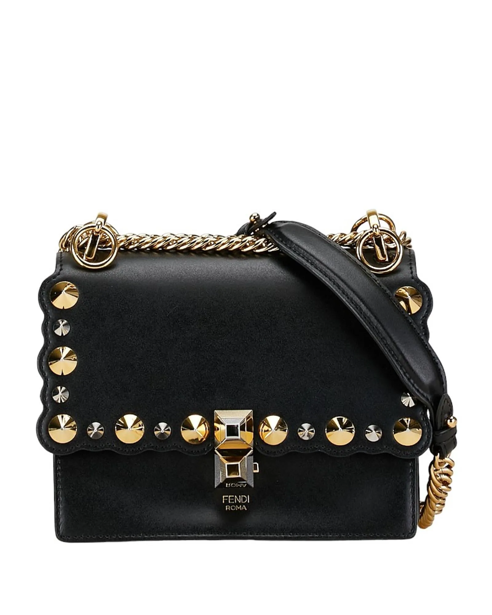 Leather Mini Kan I Chain Shoulder Bag