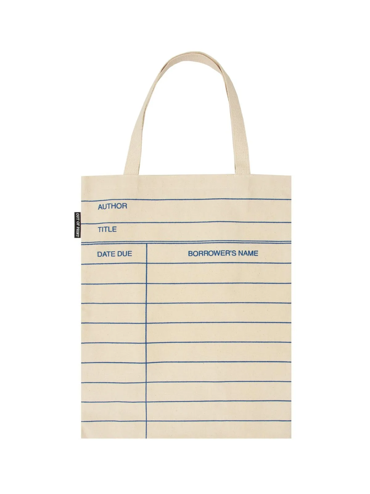 Library Card: Natural tote bag