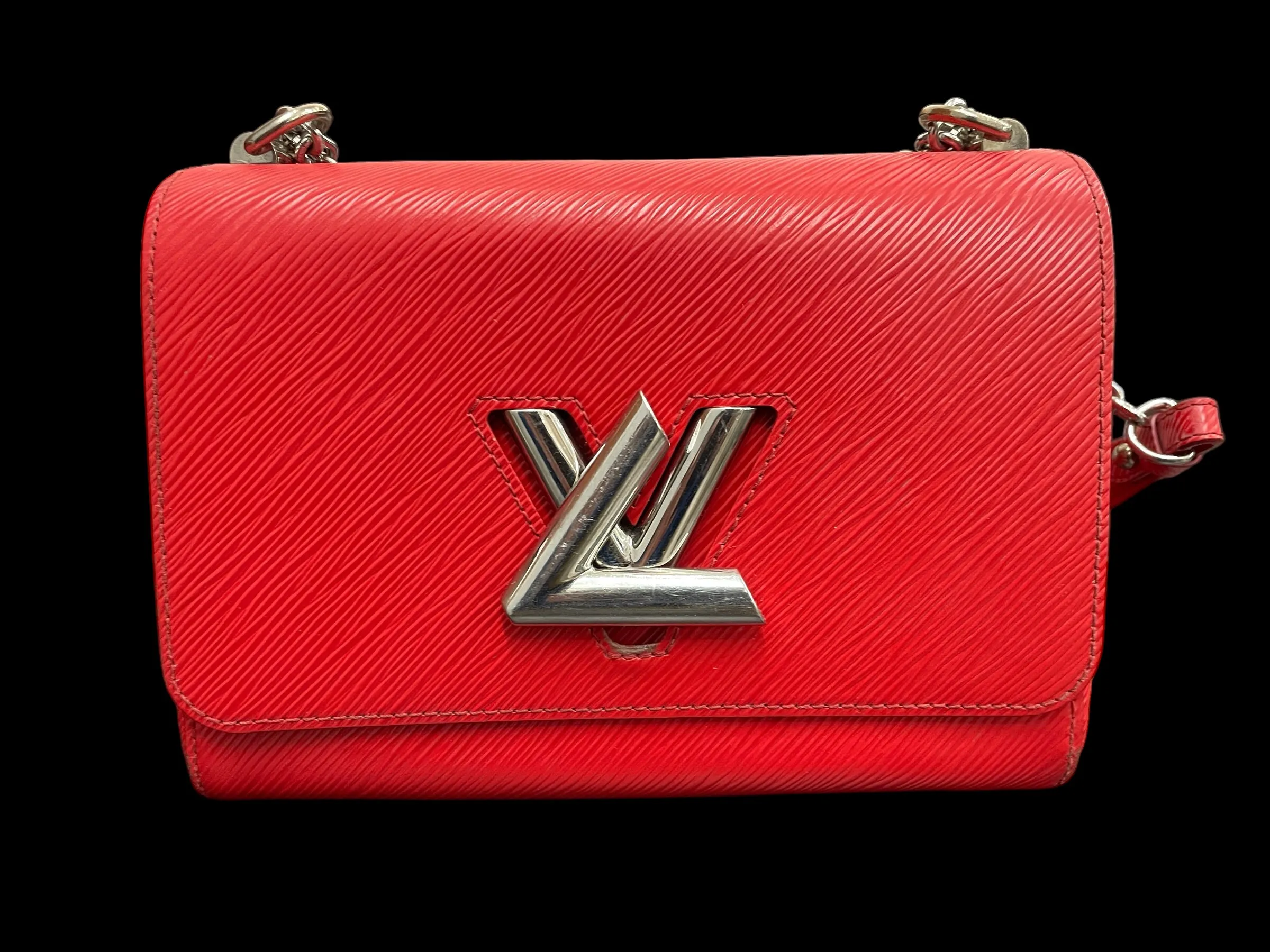 Louis-Vuitton Twist Handbag Red Epi Leather MM (Local Pick-Up Only)