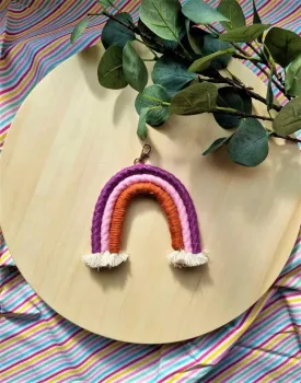 Macrame Keychain Macrame Rainbow key Chain  | Bag Accessories