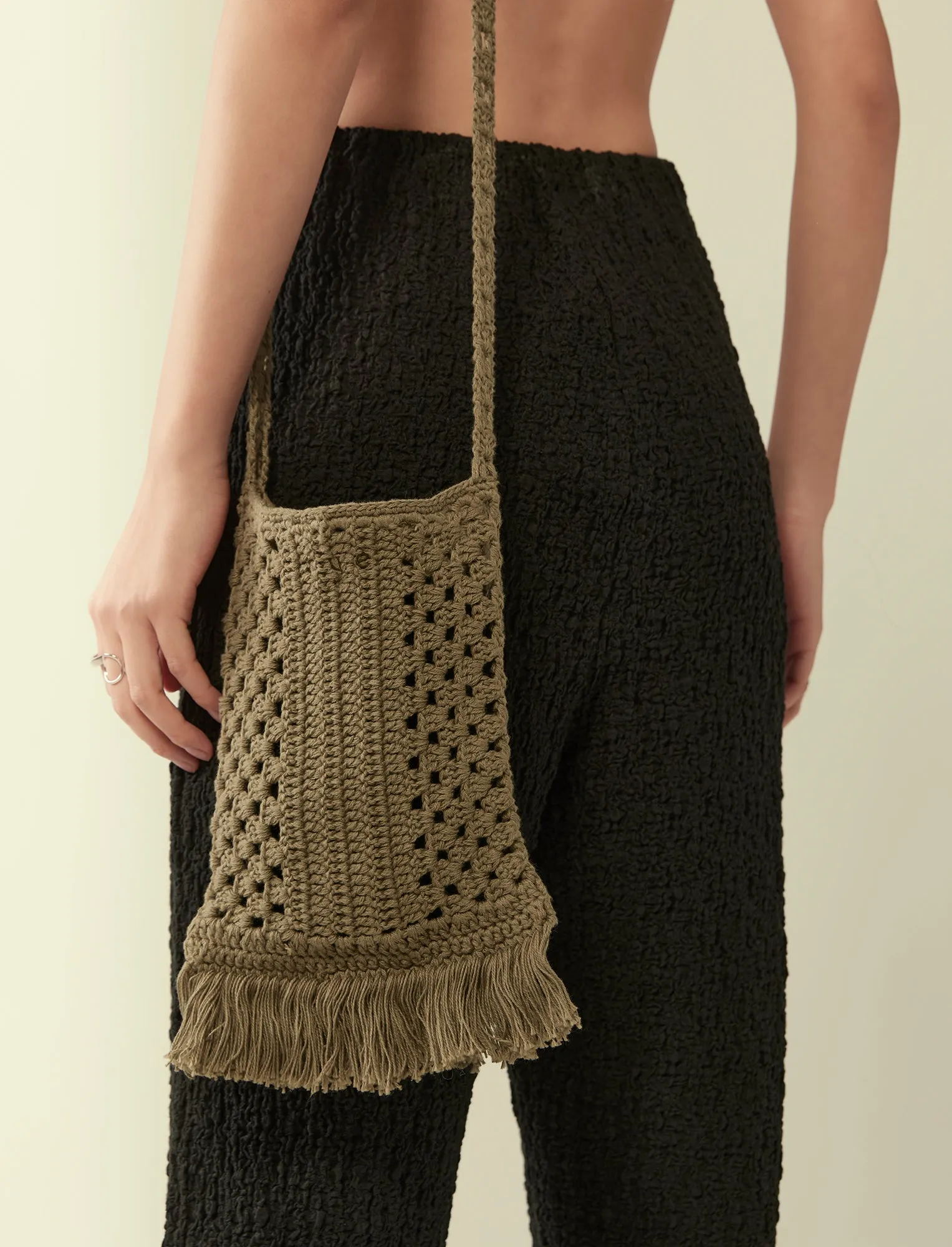 macrame messenger bag