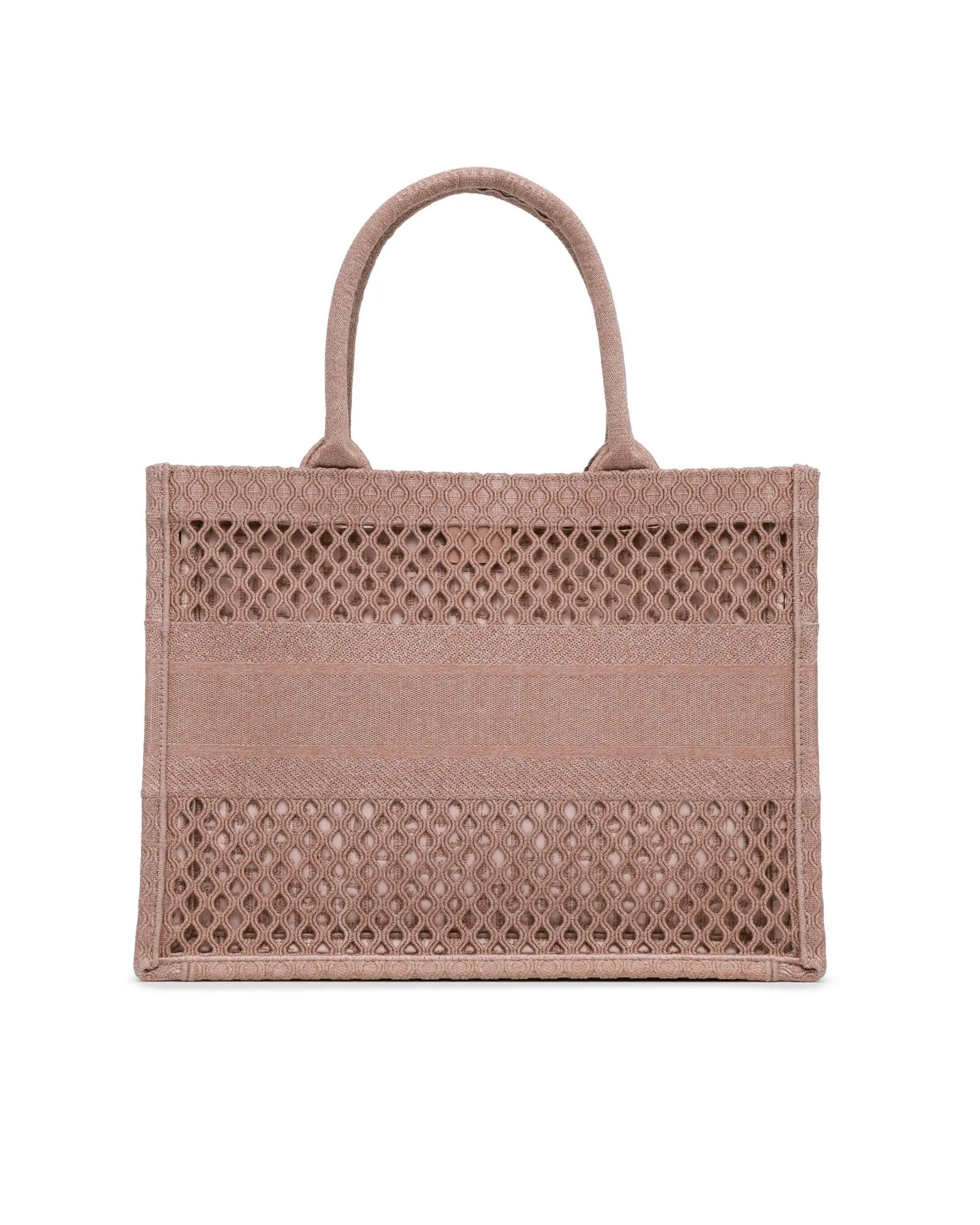 Mesh Canvas Book Tote Bag