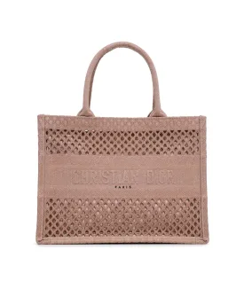 Mesh Canvas Book Tote Bag