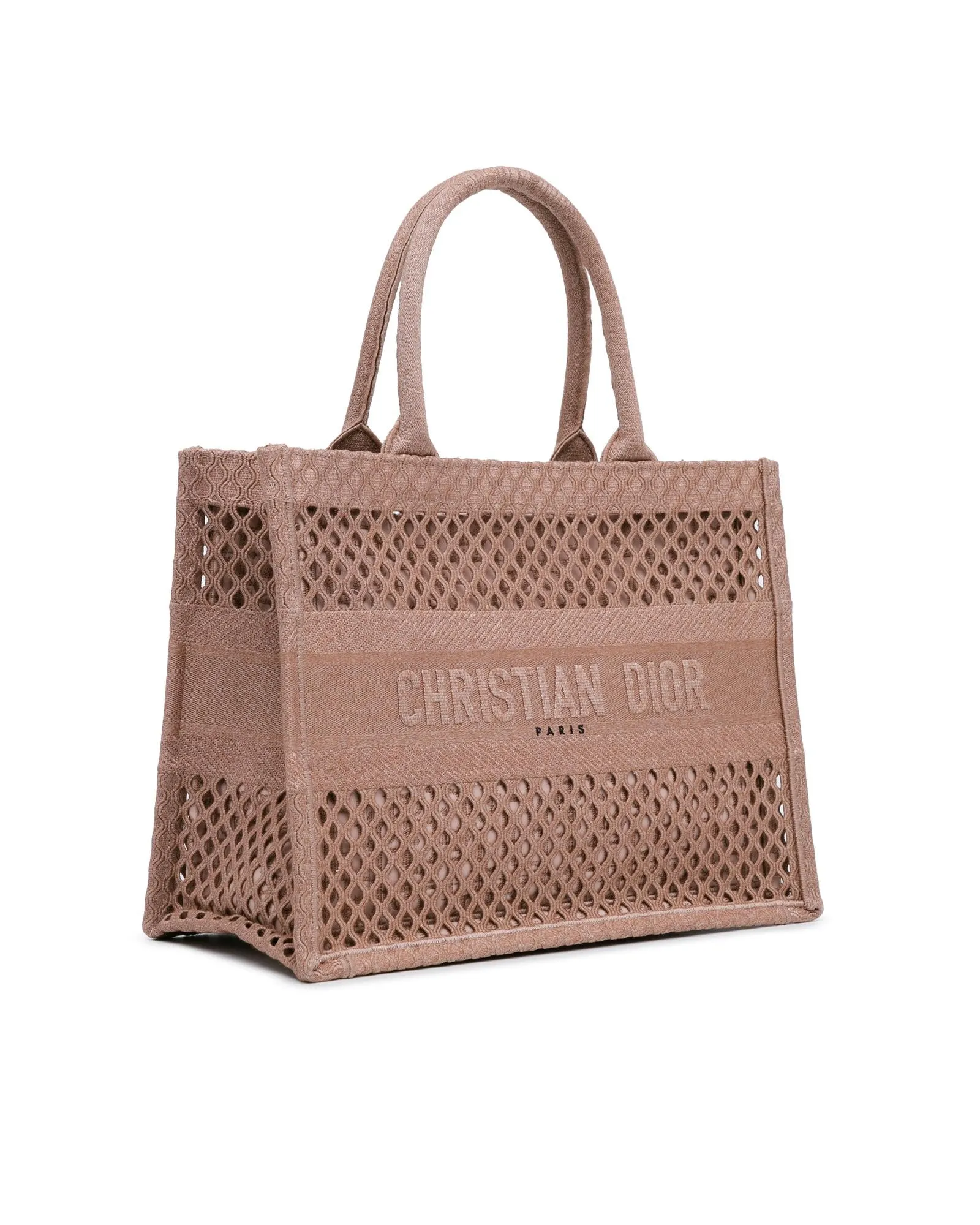 Mesh Canvas Book Tote Bag