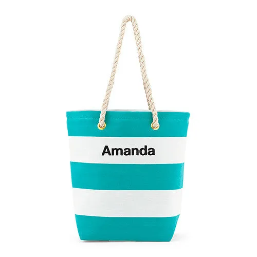 Metallic   Striped Striped Tote Bag