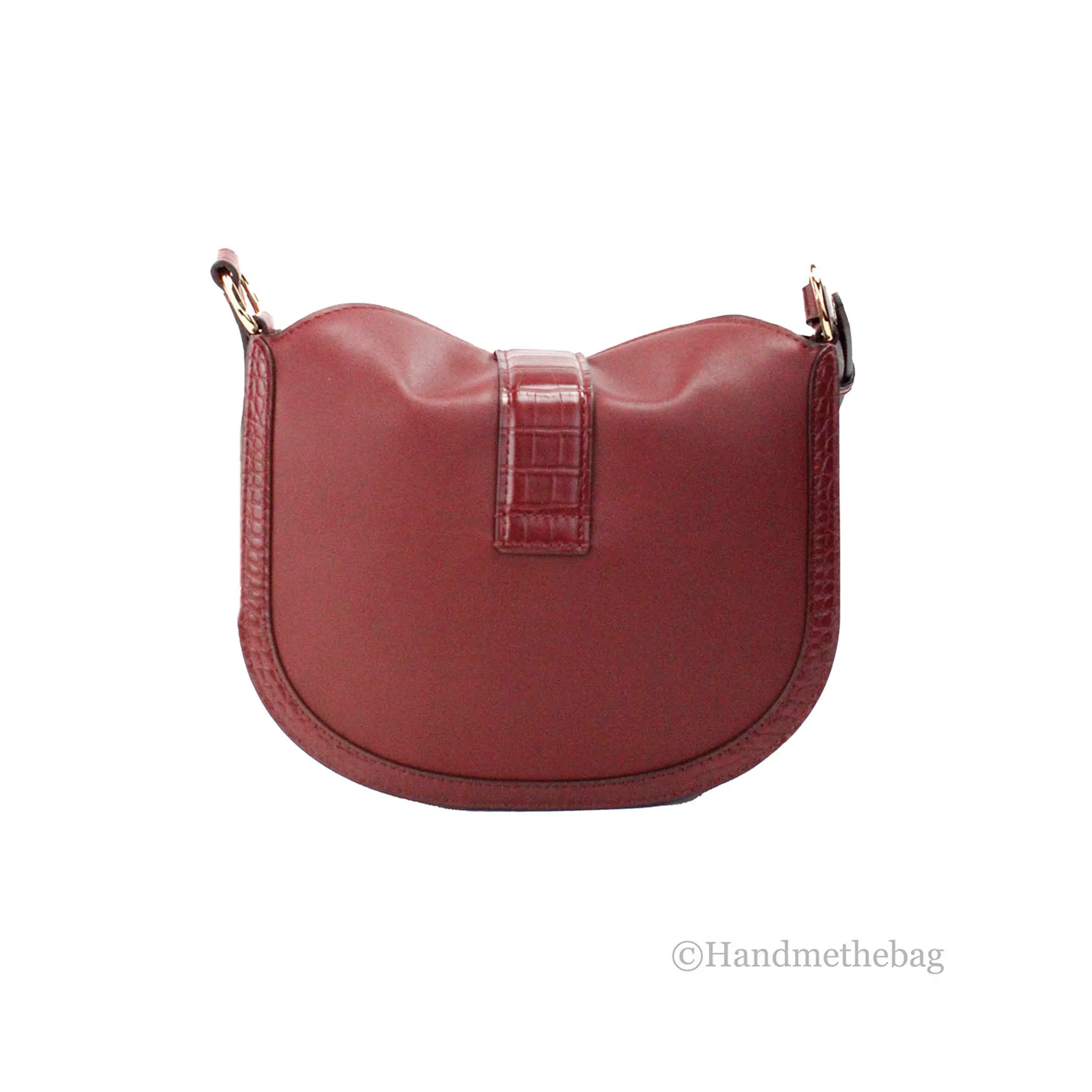 Michael Kors Gabby Dark Cherry Foldover Hobo Crossbody Bag