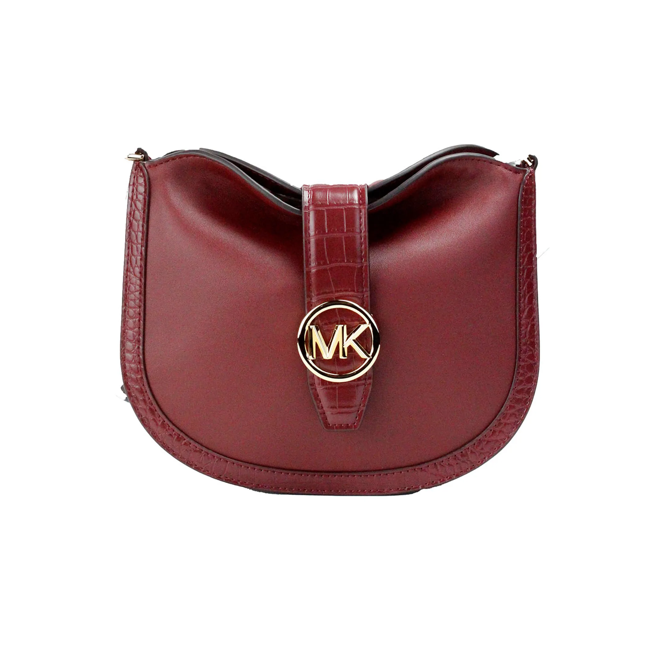 Michael Kors Gabby Dark Cherry Foldover Hobo Crossbody Bag