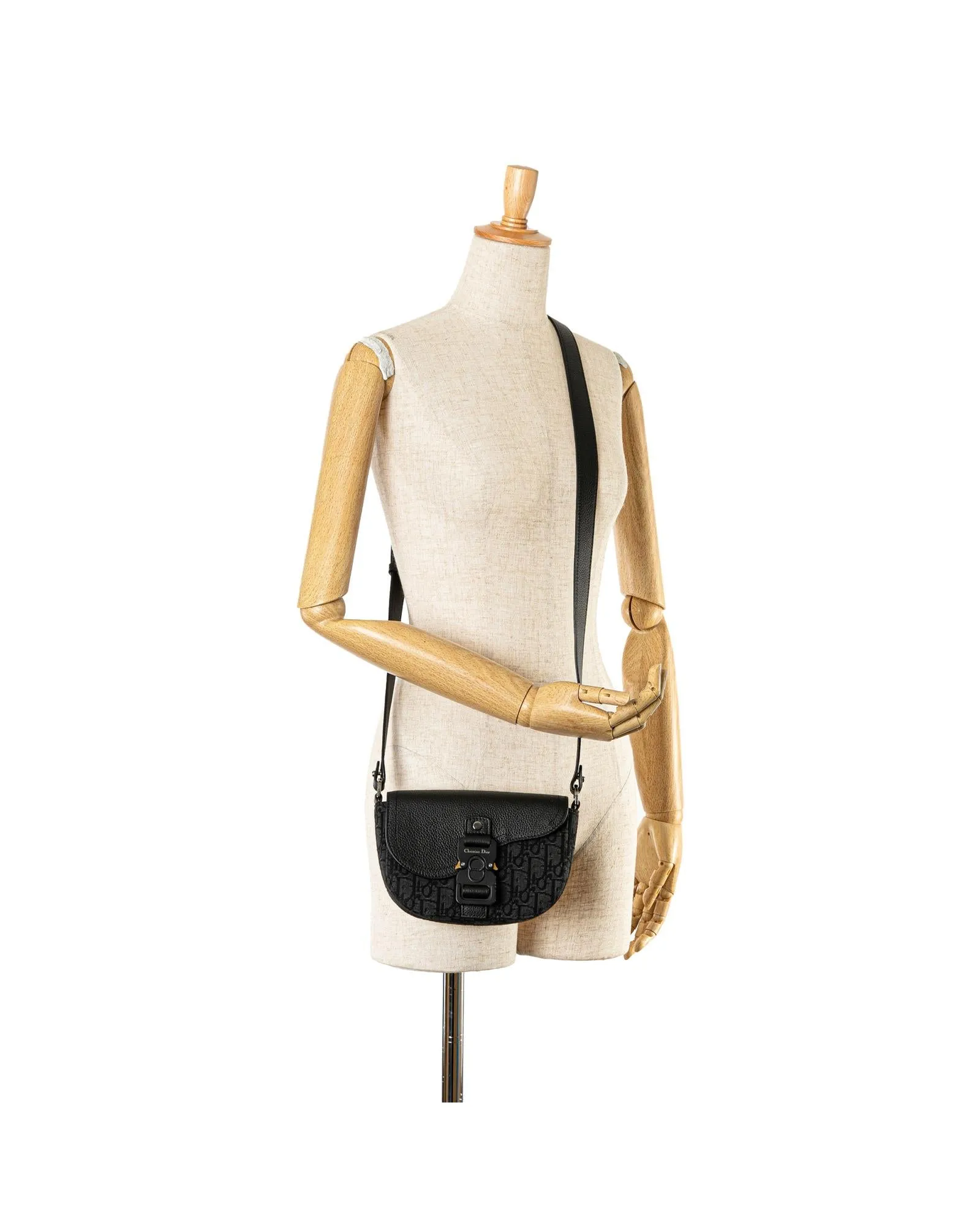 Mini Saddle Canvas Messenger Bag with Leather Flap