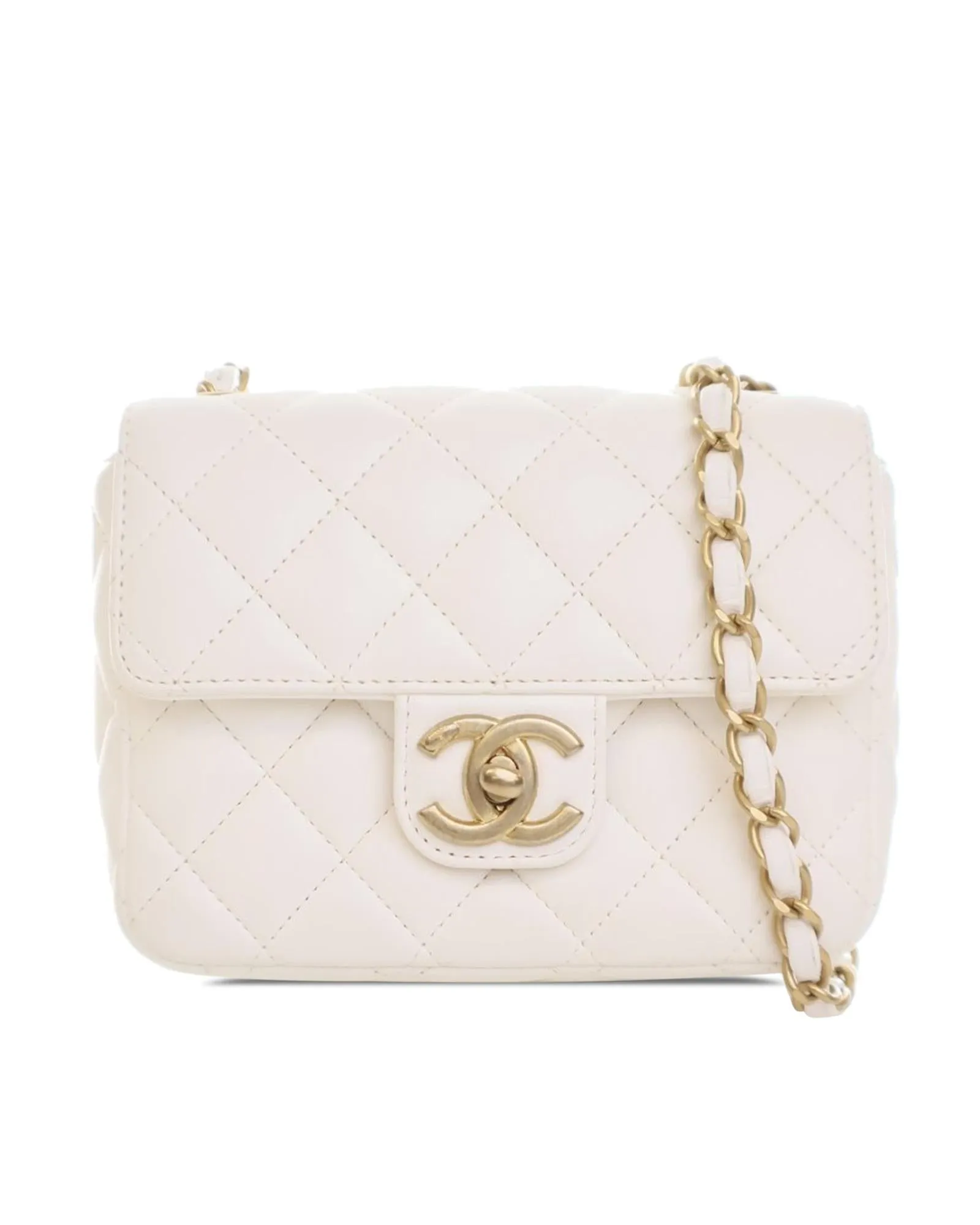 Mini Square Classic Lambskin Charms Flap Bag