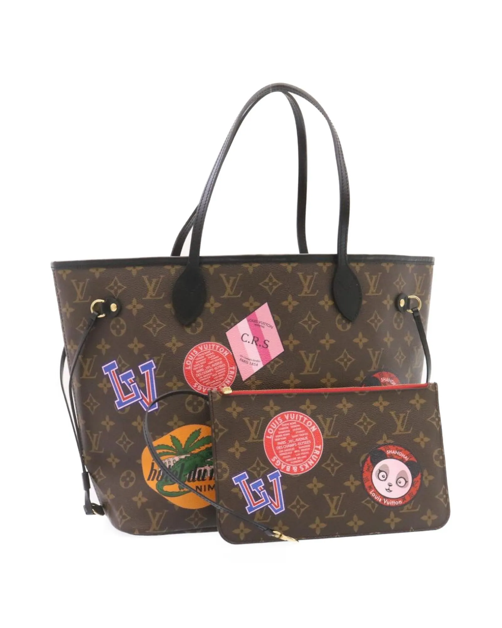 Monogram World Tour Neverfull MM Tote Bag