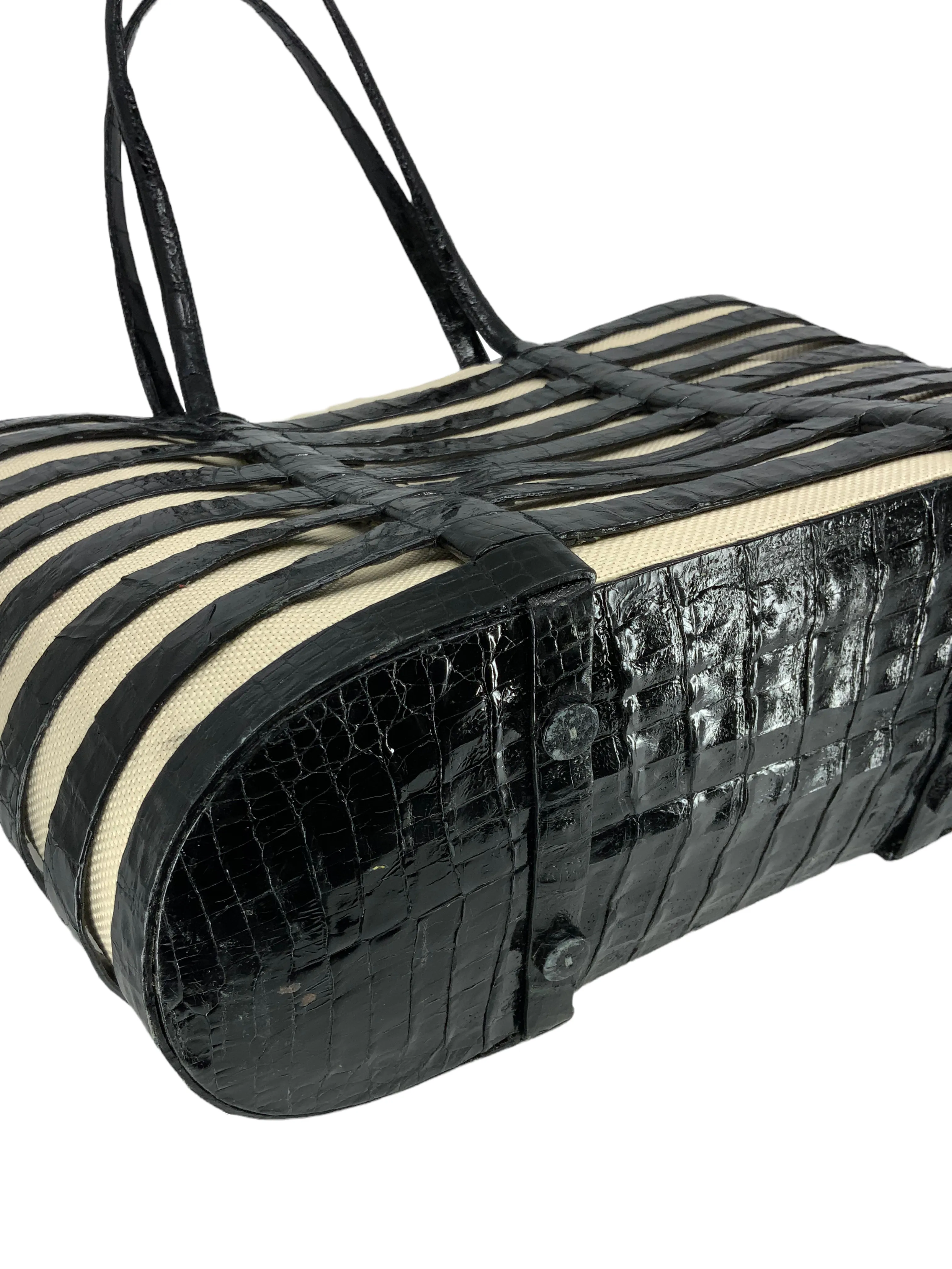 Nancy Gonzalez Medium Crocodile Basket Tote