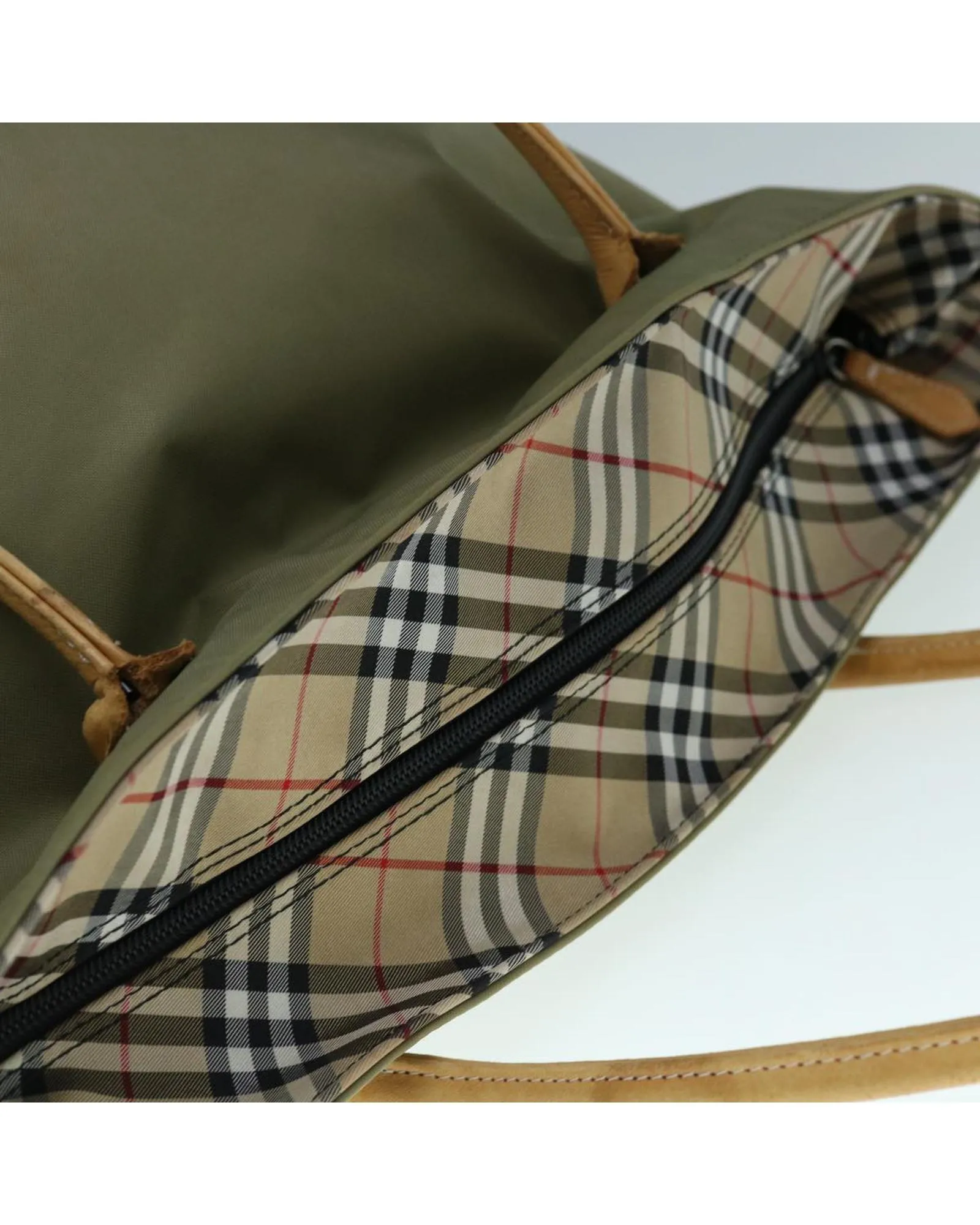 Nylon Khaki Tote Bag by Burberrys Blue Label