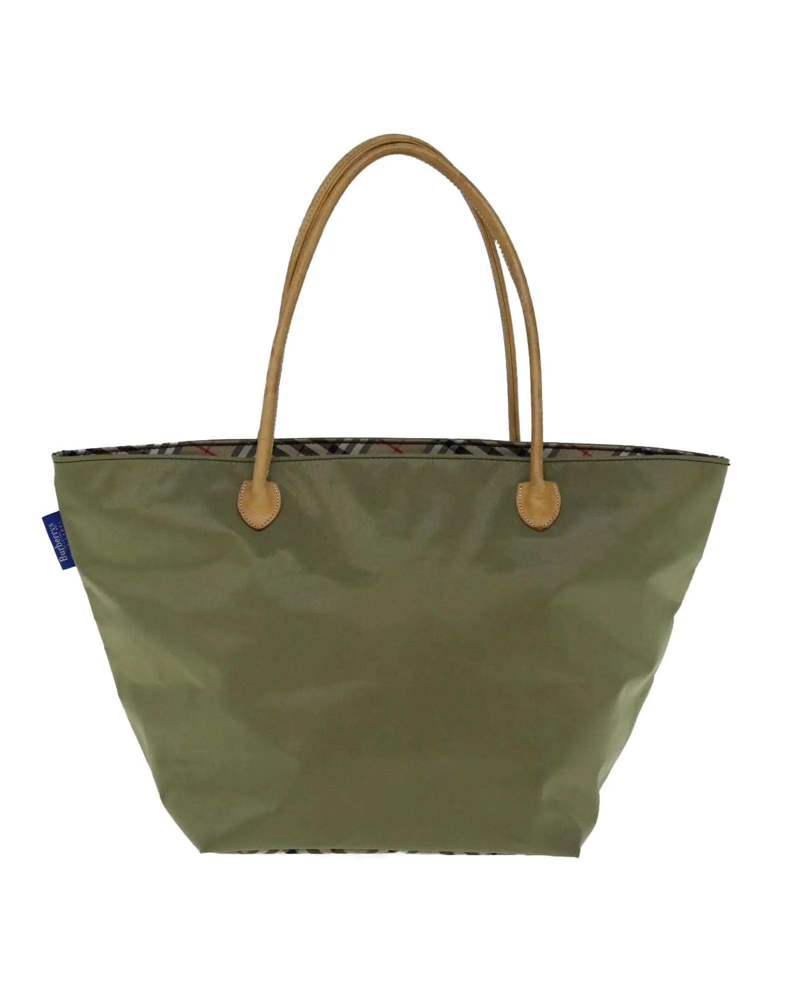 Nylon Khaki Tote Bag by Burberrys Blue Label