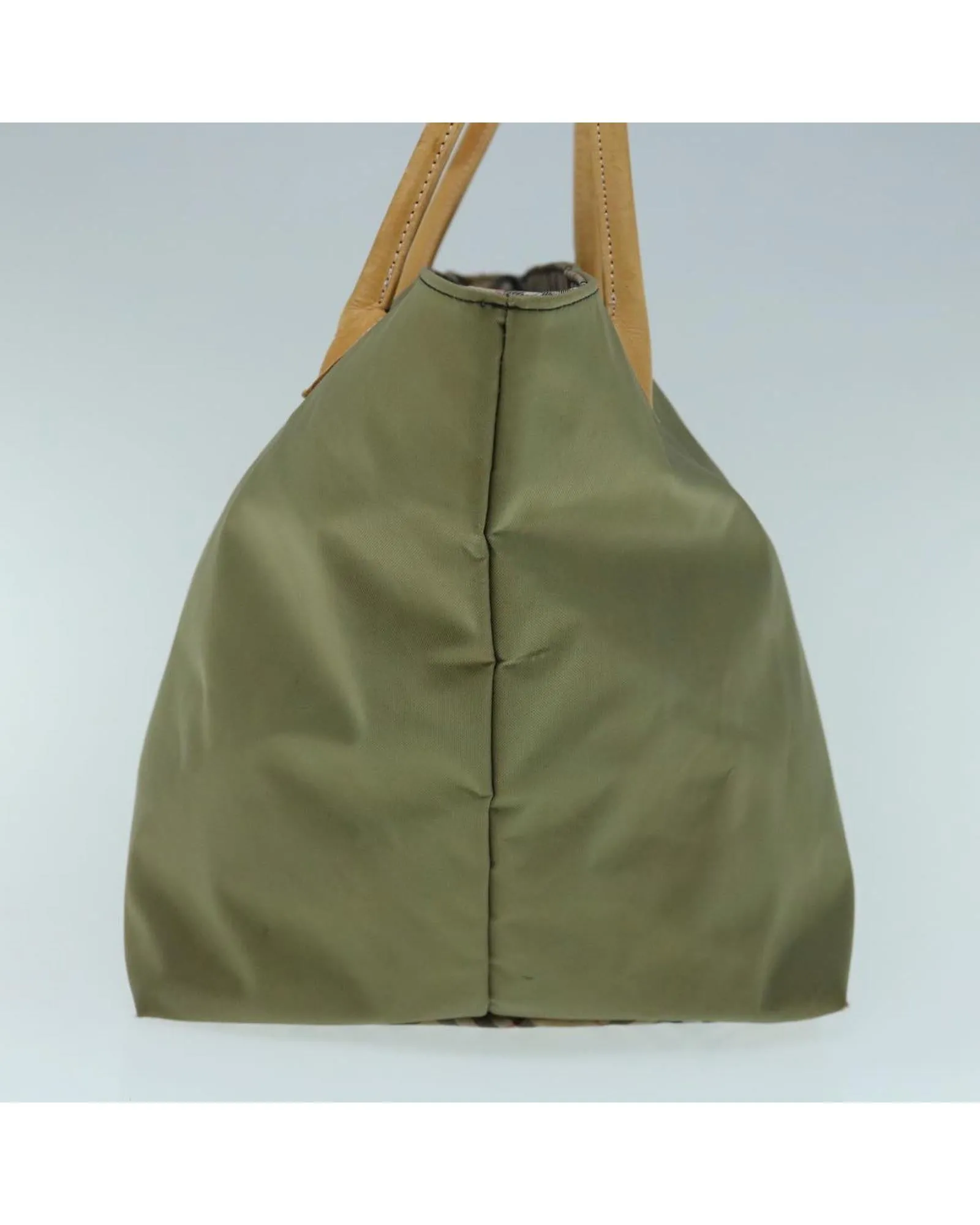 Nylon Khaki Tote Bag by Burberrys Blue Label