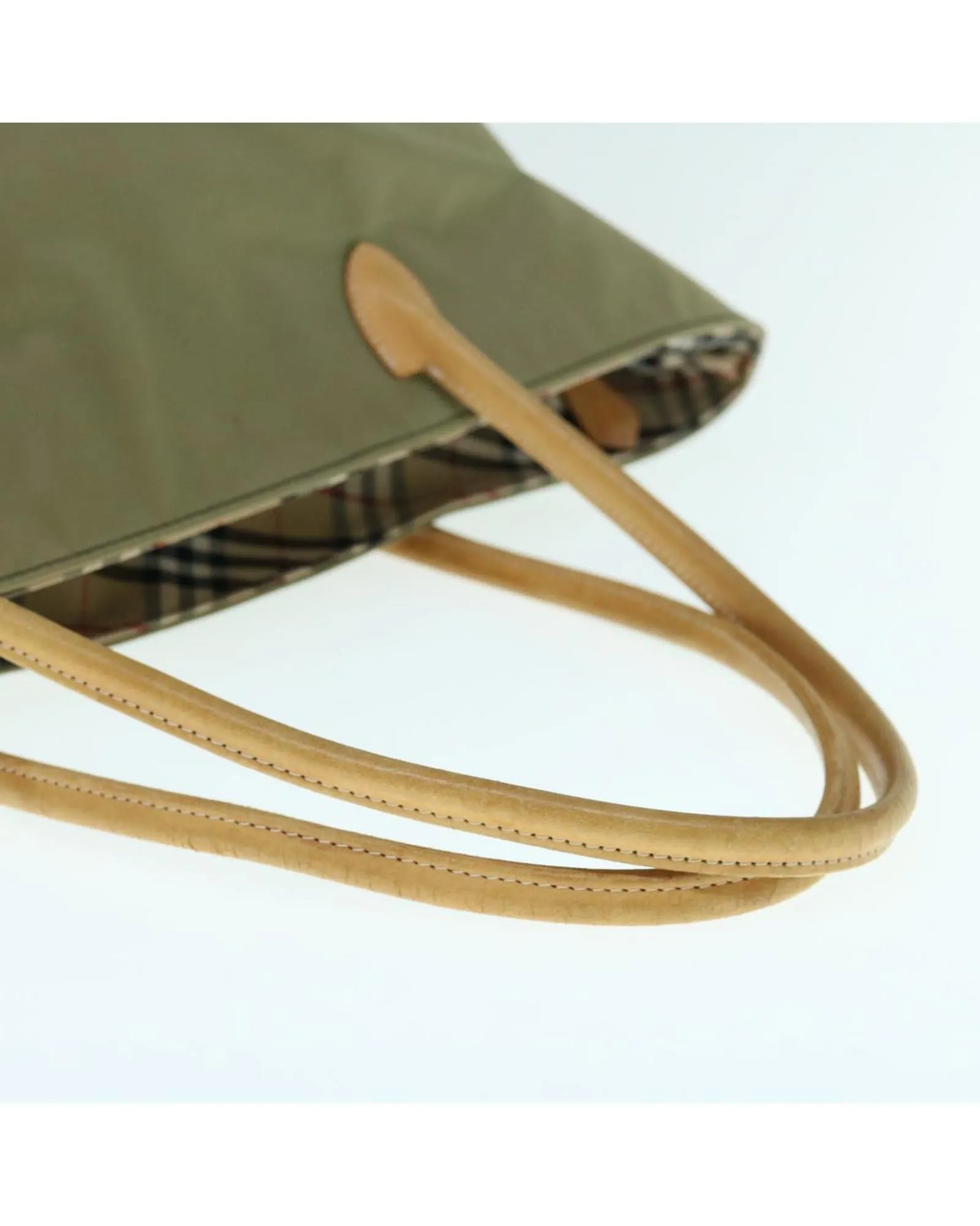 Nylon Khaki Tote Bag by Burberrys Blue Label