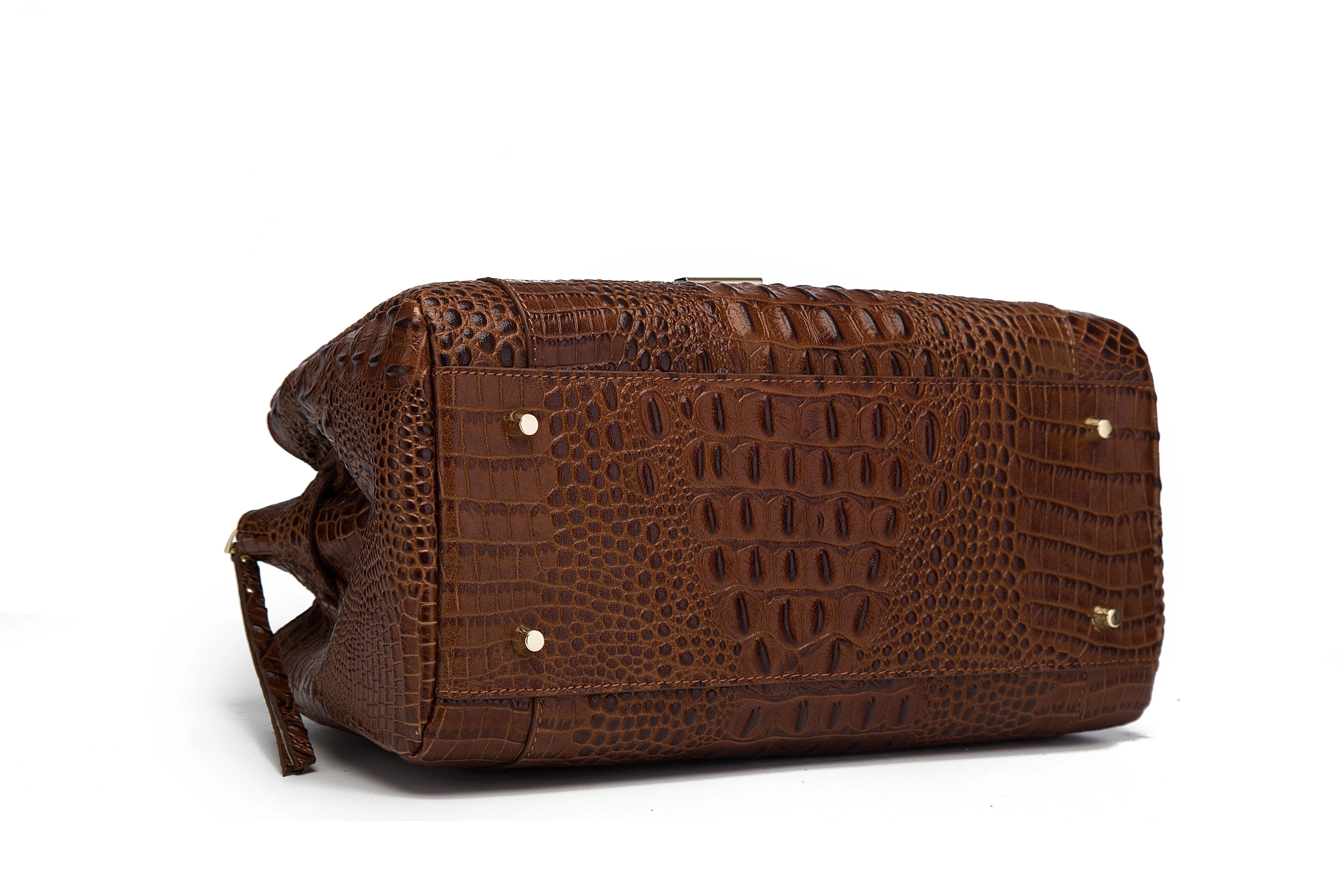 Octavia Croc Embossed Leather handbag