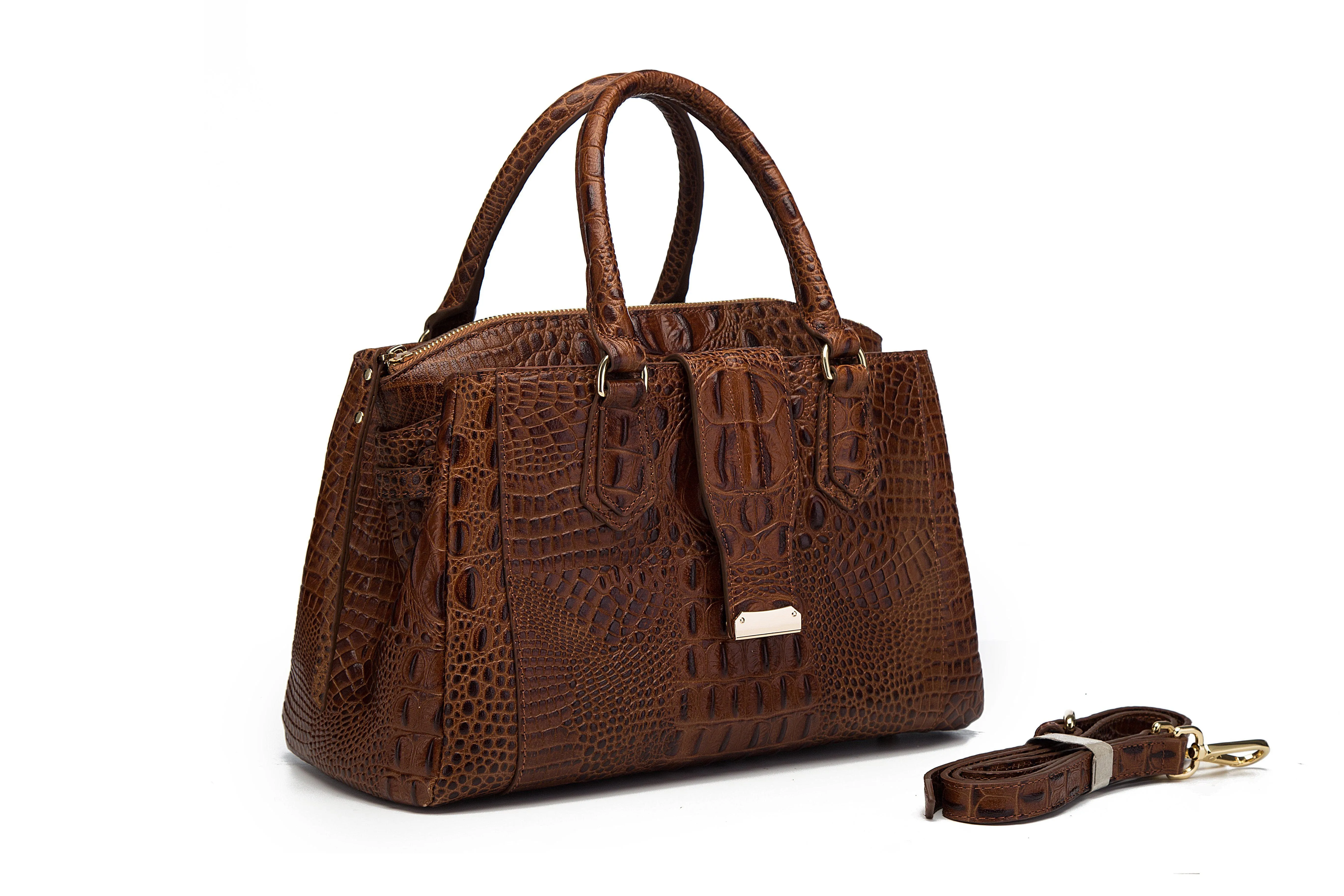 Octavia Croc Embossed Leather handbag