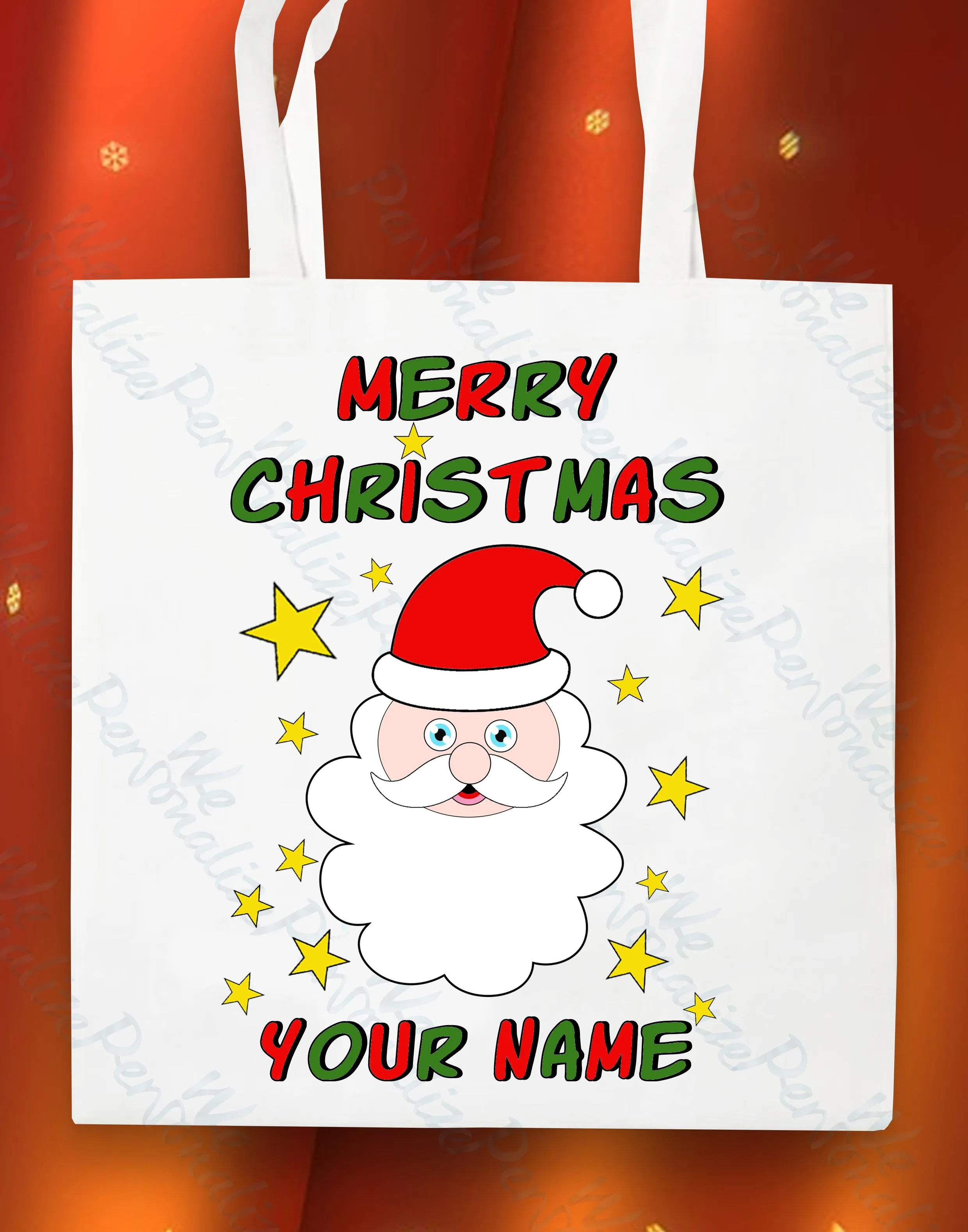 Personalised Christmas Tote Bag