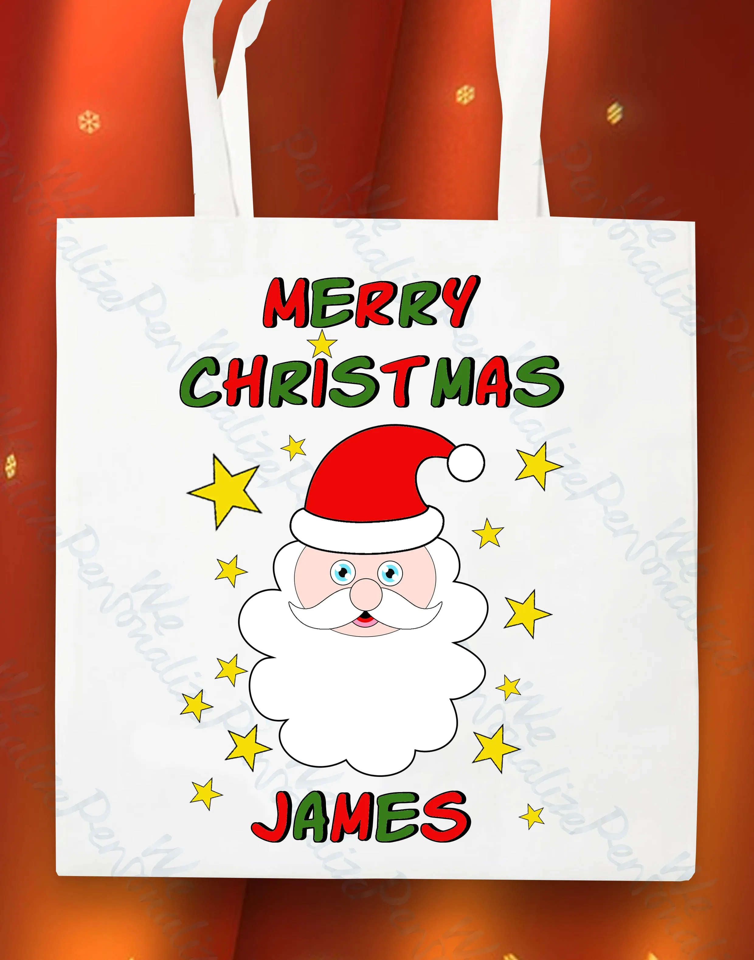 Personalised Christmas Tote Bag