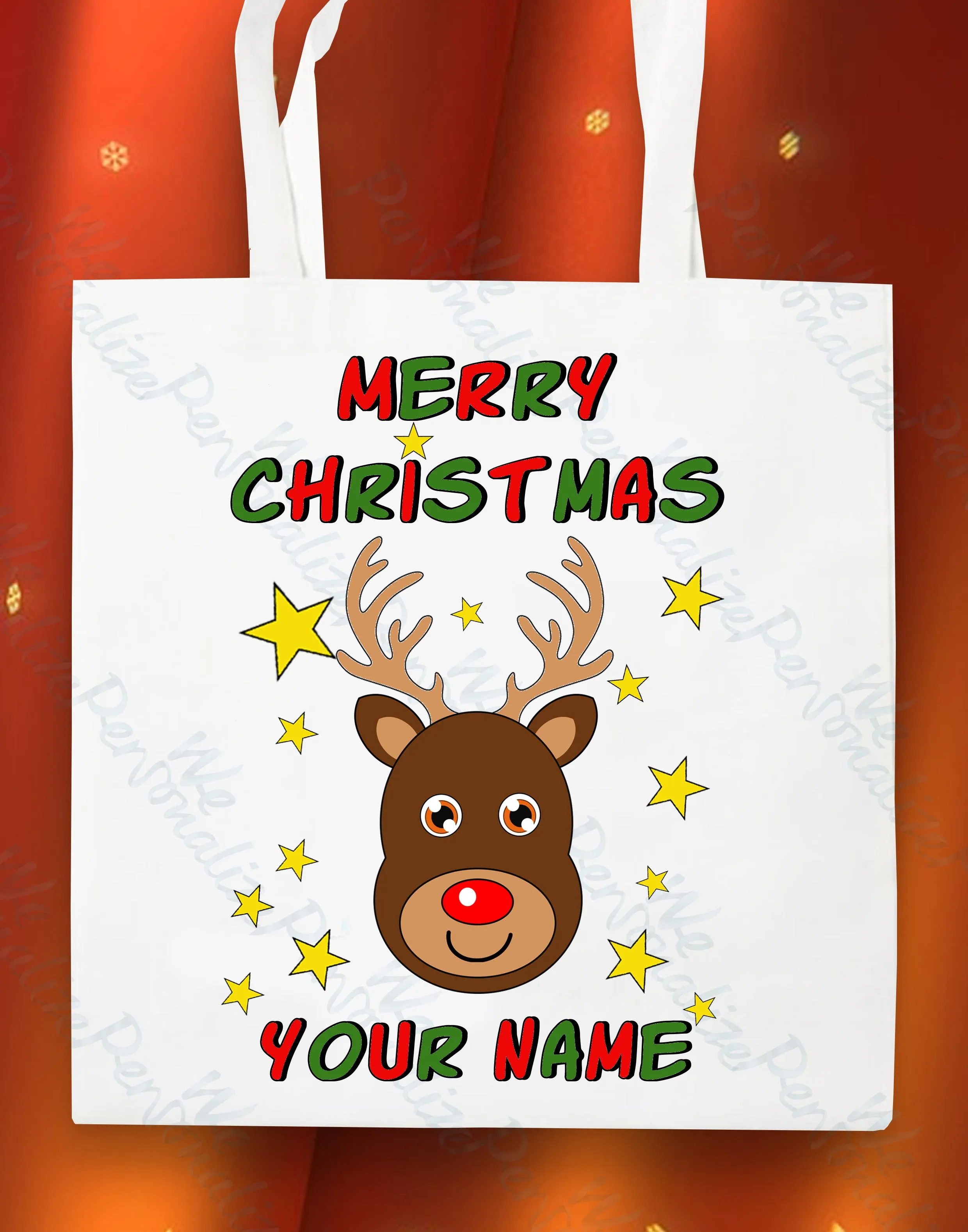 Personalised Christmas Tote Bag