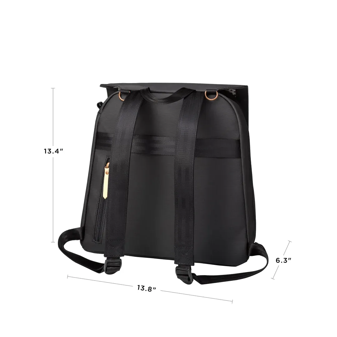 Petunia Meta Backpack in Black Matte Canvas