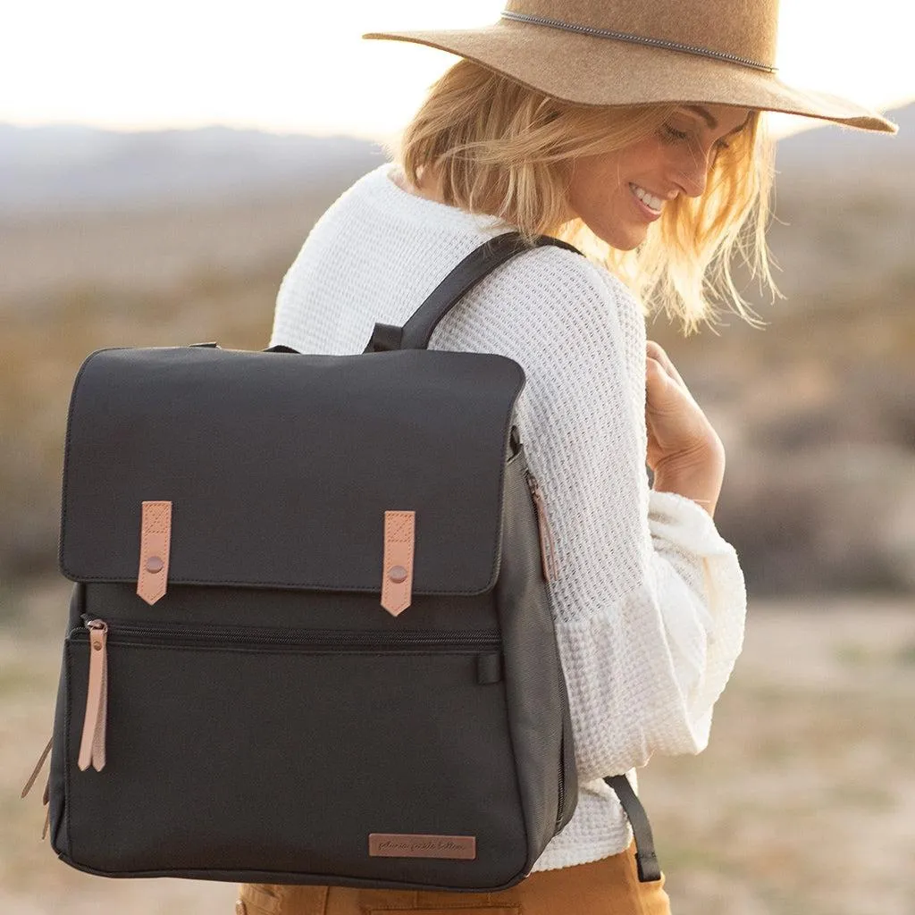 Petunia Meta Backpack in Black Matte Canvas