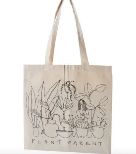 Plant Themed Canvas Tote Bag